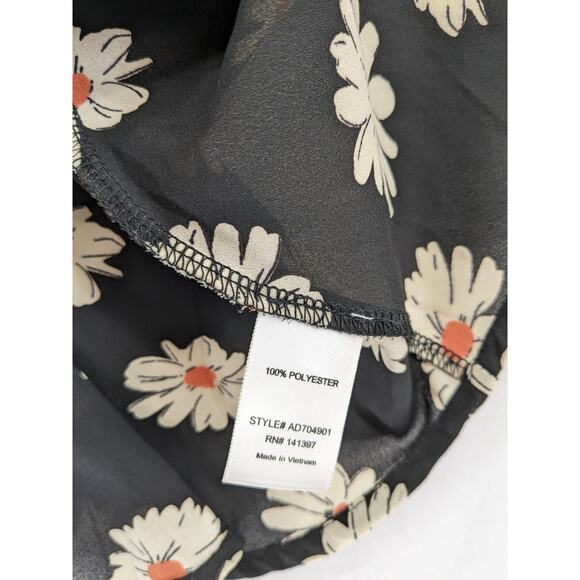 ASTR Floral Tiered Crop Top Large Sleeveless Daisy Flowy Layered Overlay Ruffle - Picture 6 of 12